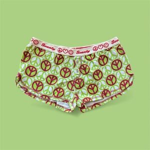 Scanty - Peace Sign Sleep Shorts | NWOT